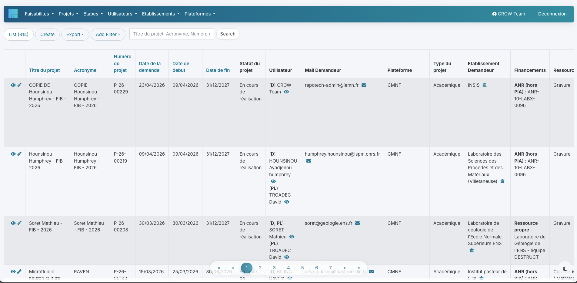 Admin Interface